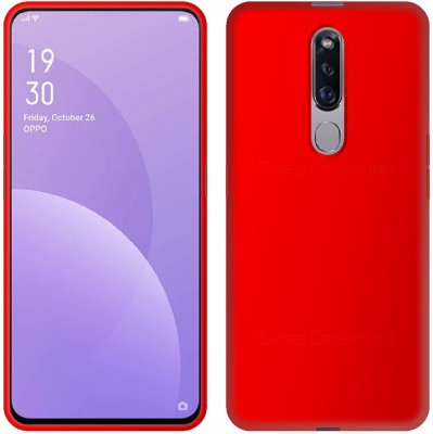 CASE CREATION Back Cover for Oppo F11 Pro Solid Colorful Premium Feel Matte Finish(Red, Dual Protection, Silicon, Pack of: 1)