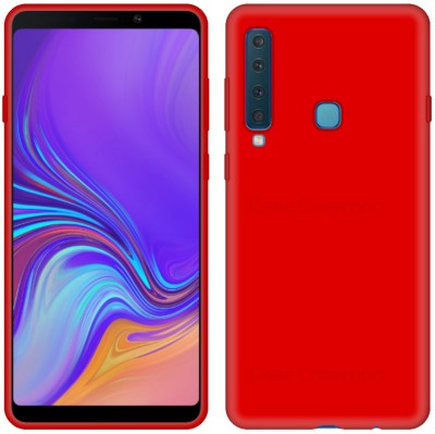 CASE CREATION Back Cover for Samsung Galaxy A9 2018 2019 Solid Colorful Premium Feel Matte Finish(Red, Shock Proof, Silicon, Pack of: 1)