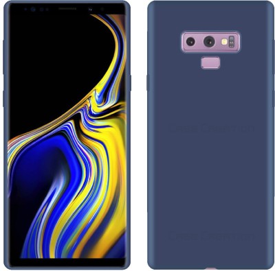 CASE CREATION Back Cover for Samsung Galaxy Note 9 Luxurious OG Series Slim Silicone Case(Blue, Dual Protection, Silicon, Pack of: 1)