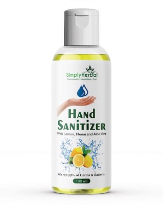 Simply Herbal  Enriched with Lemon,Neem & Aloevera Antibacterial Germ Kill Spray Hand Sanitizer Bottle(100 ml)