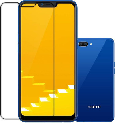 DOWRVIN Front and Back Tempered Glass for Realme C1(Pack of 1)