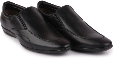 FAUSTO Office Meeting Work Outdoor Comfort Lightweight Formal Shoes Slip On For Men(Black)