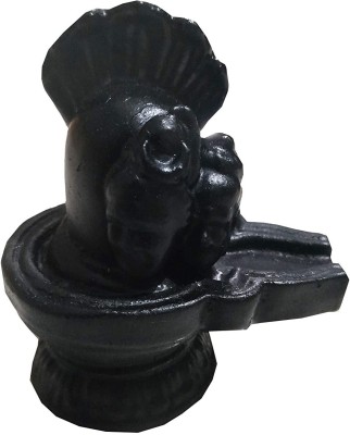 salvusappsolutions Unique 2 Face Shiva Parvati Idol Handmade Marble Dust Shiva Parvati Pindi | Hindu Religious Lord Shiv Linga | Decorative Showpiece for Home/Office/Car Dashboard (11x 10x 6CM) Decorative Showpiece  -  11 cm(Marble, Black)