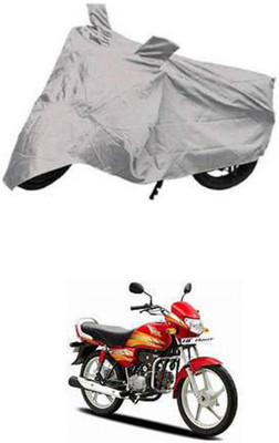 RONISH Two Wheeler Cover for Hero(CD deluxe, Silver)
