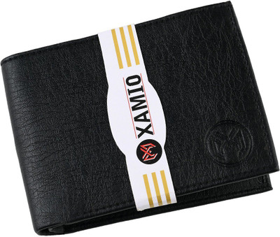 Xamio Men Casual Black Artificial Leather Wallet(6 Card Slots)