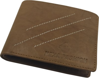 NEXA FASHION Men Casual Brown Genuine Leather Wallet(3 Card Slots)