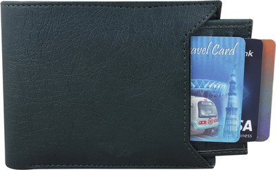RPF Men Trendy Green Artificial Leather Wallet(7 Card Slots)