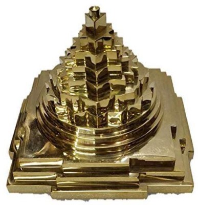 Anjaneya Gold Plated Maha Meru Shree Yantra Brass Yantra(Pack of 1)