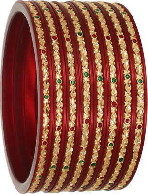Barffy collections Plastic Gold-plated Bangle Set(Pack of 8)