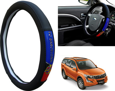 WolkomHome Steering Cover For Mahindra XUV 500(Black, Red, Blue, Leatherite)