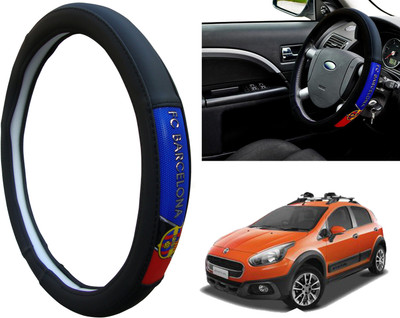 WolkomHome Steering Cover For Fiat Avventura(Black, Red, Blue, Leatherite)