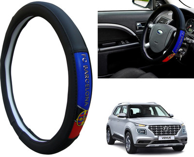 WolkomHome Steering Cover For Universal For Car Universal For Car(Black, Red, Blue, Leatherite)