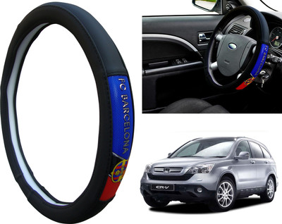 WolkomHome Steering Cover For Honda CR-V(Black, Red, Blue, Leatherite)