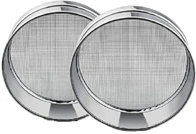 Marwall Atta Strainer/Chalni 2 Pcs Set Strainer(Silver Pack of 2)
