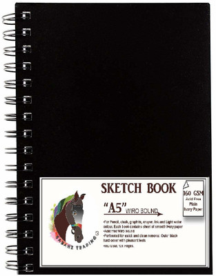 Sabahz Trading GIFT SET A4 Diary UNRULED 120 Pages(Black)