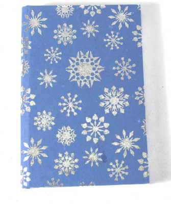 Camlon Exports Handmade A6 Notebook Unruled 96 Pages(Blue, Silver)