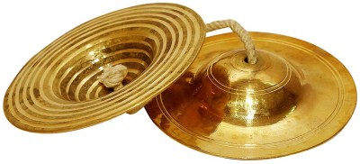 mPix Handmade Brass Percussion Instrument - Hand Cymbals Manjira Pair - Indian Musical Instrument Kartal Instrument