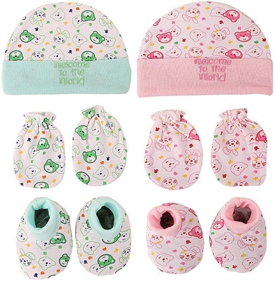 Ponchi Baby Boys & Baby Girls Casual Cap Bootie, Mitten(Multicolor)