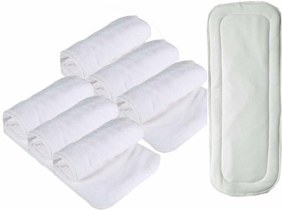 DOMENICO (Pack of 7)Washable Cloth Diaper Nappies Wet-Free Inserts(5 Layer Insert)