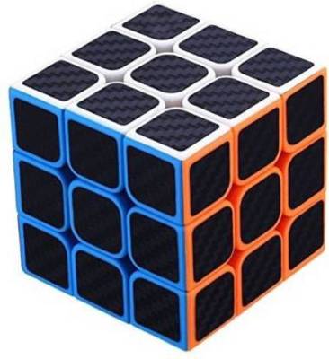Enorme High Speed 3x3x3 Smooth Neon Color Carbon Fiber Black Stickerless Magic Puzzle Cube