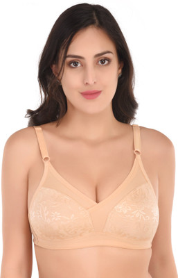 Body Lable Women Full Coverage Non Padded Bra(Beige)