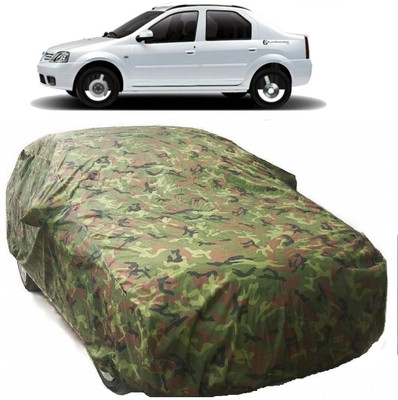 AutoKick Car Cover For Mahindra Logan Edge (With Mirror Pockets)(Multicolor)