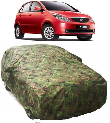 AutoKick Car Cover For Tata Vista Tech (With Mirror Pockets)(Multicolor)