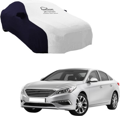 AutoFurnish Car Cover For Hyundai Sonata Transform (With Mirror Pockets)(Blue, White)