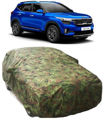 AutoKick Car Cover For Kia SELTOS (With Mirror Pockets)(Multicolor)