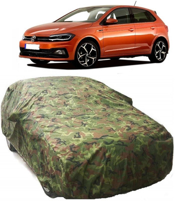 AutoKick Car Cover For Volkswagen Polo Cross (With Mirror Pockets)(Multicolor)