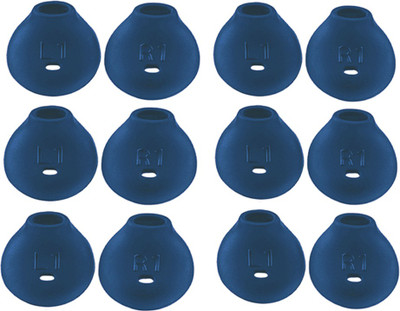 SOMETHING4U 12 Pcs (6 Pair) earphone earbuds Blue In The Ear Headphone Cushion(Pack of 12, Blue)