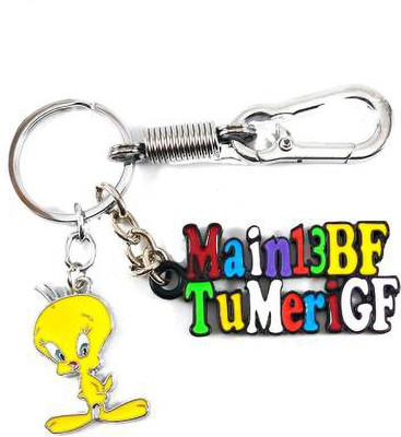 HANDSOME ISK Main13BF TuMeriGF multi color silver Locking Hook with Tweety Key Chain