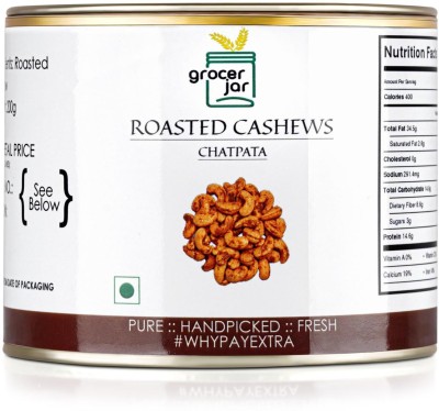 GROCERJAR Pure Handpicked Fresh Chatpata Roasted Cashews Cashews(200 g)