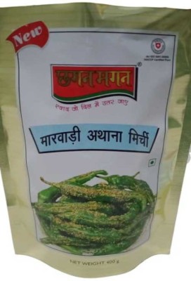 UTSAAV Chagan Magan Marwari Athana Mirichi Athana Mirchi Green Chilli Pickle 400g… Green Chilli Pickle(400 g)