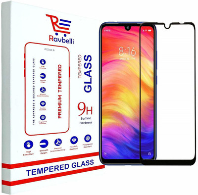 Ravbelli Edge To Edge Tempered Glass for Redmi Note 7PRO, Redmi Note 7, Redmi Note 7S(Pack of 1)