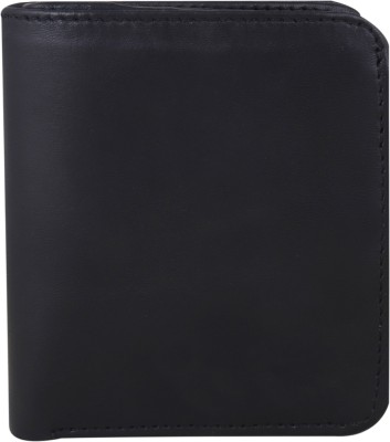 SKKFASHION Men Black Genuine Leather Wallet(5 Card Slots)