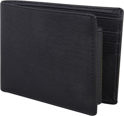 SKKFASHION Men Black Artificial Leather Wallet(8 Card Slots)