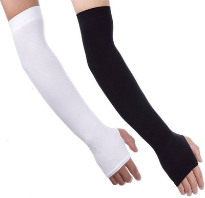 Kolva Cotton Arm Sleeve For Men & Women(Free, Black, White)