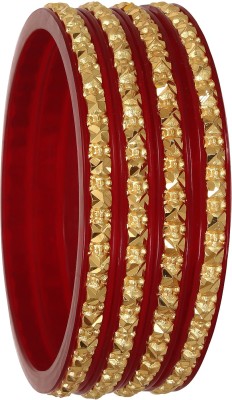 JOYERIA FASHIONS Plastic Gold-plated Bangle Set(Pack of 4)