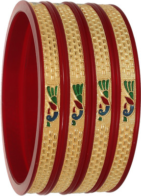 JOYERIA FASHIONS Plastic Gold-plated Bangle Set(Pack of 4)