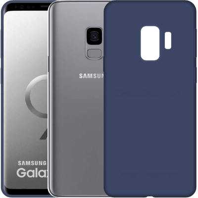 CASE CREATION Back Cover for Samsung S9 2019 Solid Colorful Premium Feel Matte Finish(Blue, Grip Case, Pack of: 1)