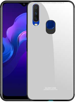 CASE CREATION Back Cover for Vivo Y17 Glass Case Phone Cover Premium Grip Protection(White, Dual Protection, Pack of: 1)