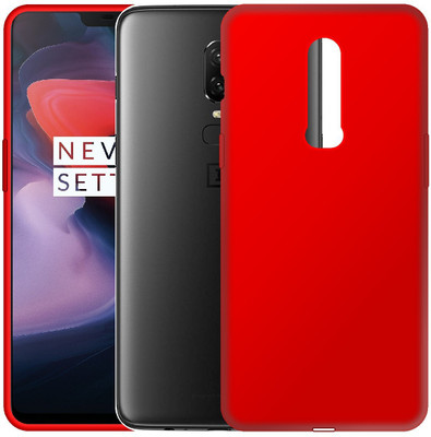 Case Creation Back Cover for New Oneplus 6 (2019) Soft Back Case Fashion Velvet Cover(Red, Grip Case)
