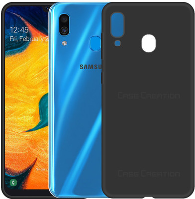 CASE CREATION Back Cover for Samsung A40 2019 Luxurious OG Series Slim Silicone Case(Black, Grip Case, Pack of: 1)