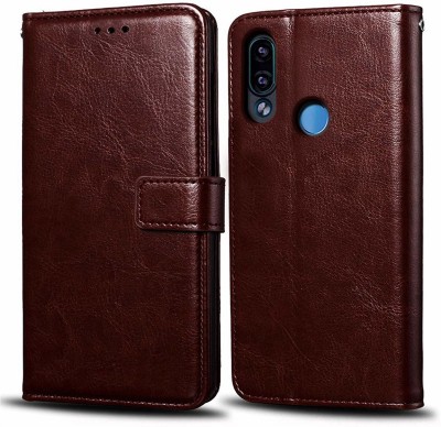 COVERNEW Flip Cover for Samsung Galaxy A20 /Galaxy M10S /A30(Brown, Magnetic Case, Pack of: 1)