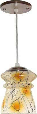 zsquarehp Fancy Glass Ceiling Hanging Light for Home, Restaurant, Bar Decor (Without Bulb) Pendants Ceiling Lamp(Yellow)