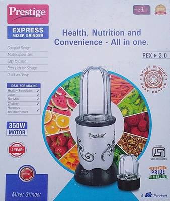 Prestige PEX 3.0 EXPRESS MIXER GRINDER PEX 3.0 350 Mixer Grinder (2 Jars, Grey, Silver, Black)