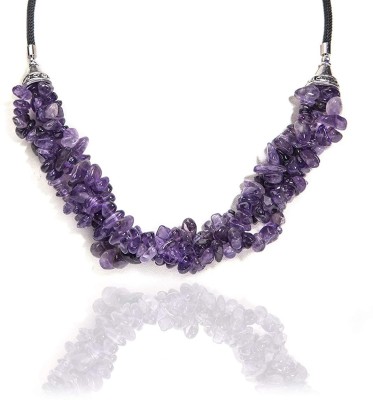 Gempro Amethyst Silver Plated Brass Necklace