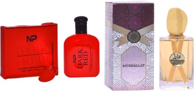 NP NEW PERFUMES Dark Red & Mukhallat Perfume Gift
pack of 2 Eau de Parfum  -  100 ml(For Men & Women)