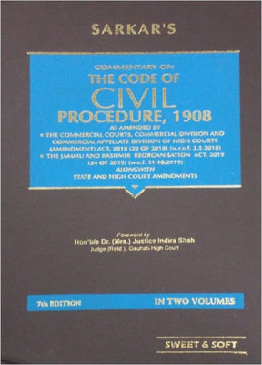 Sarkar's Commentary Onf The Code Of Civil Procedure, 1908 - 7th Edition (2 Volumes) - 2020 Edition(Hardcover, Sarkar)